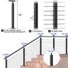 CKE Cable Railing Post Level drilled Cable Railing Post 36"x2"x2"