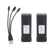 2Pcs 3.7V 1800mAh Lithium Battery with Charging Line for F184
