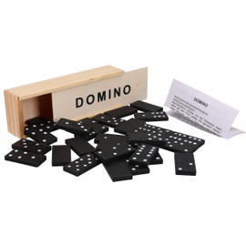mumbi Domino Game Dominoes in Wooden Box Board Game Family Game Domino Game Travel Game