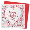 Valentines Card. Heart Design with Red foil on textured card.