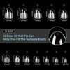 TOMICCA Extra Short Almond Nail Tips 504PCS, 12 Sizes Short