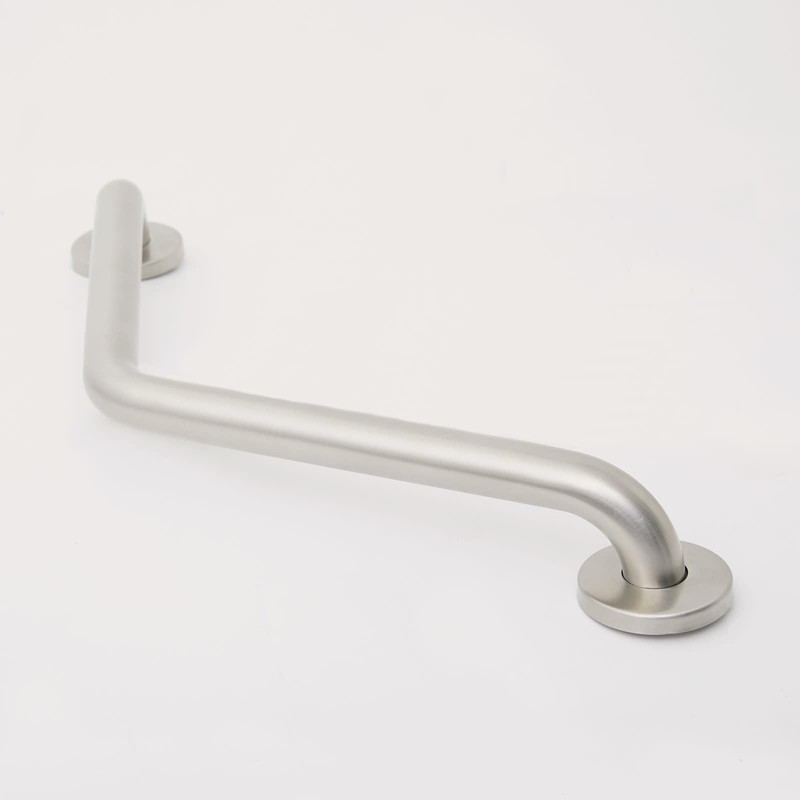12-inch x 12-inch Boomerang Shaped Shower Grab Bar, Stainless Steel