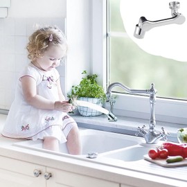BOBOZHONG Tap Extender,PcsFaucet Splash Filter,Swivel Water Saving Faucet with Filter for Threaded Taps,Rotate Tap Aerator,Sink Sprayer Faucet Attachment,for Bathroom Kitchen.
