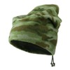 Mega Cap Camo Fleece Adjustable Hat - Green OSFM