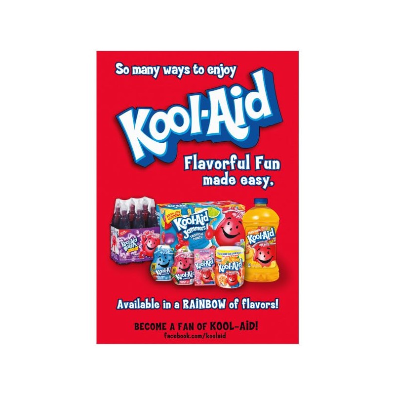 Kool-Aid Cherry Unsweetened Soft Drink Mix, 0.13-Ounce Envelopes(Pack of 48)