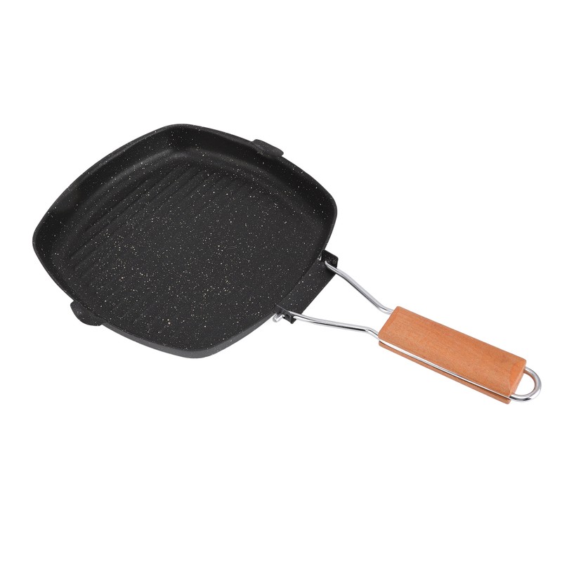 Frying Pan Outdoor Household Folding Beech Handle Energy Saving Non