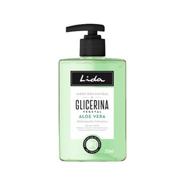Lida Flüssigseife, 100% natürlich, aus Glyzerin und Aloe Vera, Handgel, reinigt und spendet Feuchtigkeit für alle Hauttypen, traditionelle Verarbeitung, 250 ml