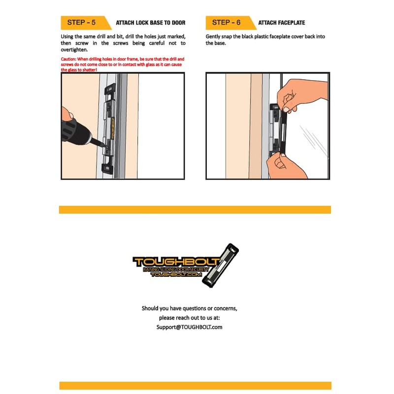 TOUGHBOLT Sliding Door Lock – Double Deadbolt Security – Child