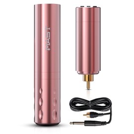 MAST TATTOO Mast Tour Fly Tattoo Gun Pen Máquina Inalámbrica Rotary Mcore-A Motor Thin Grip Rca Jack Fuente De Alimentación De Batería Digital (Rosa)