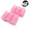 Pink Curling 6-Pack Hair Rollers for Creating Soft Curls - WFGVITK / 부드러운 컬 만들기 헤어롤 6개입 핑크 컬링-WFGVITK