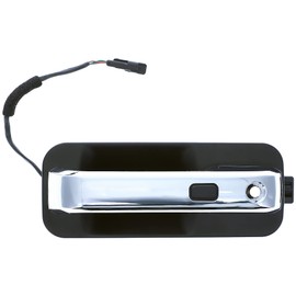 Dorman 97981 Front Driver Side Exterior Door Handle Compatible with Select Ford Models, Black, Chrome