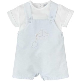 BABIDU Unisex Baby Set for Children with Dungarees, lightblue