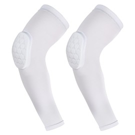 GUOZI Arm Elbow Sleeves [2 Pack], Honeycomb Crashproof Arm Elbow Pads for Youth Adult Sports Football Basketball Volleyball