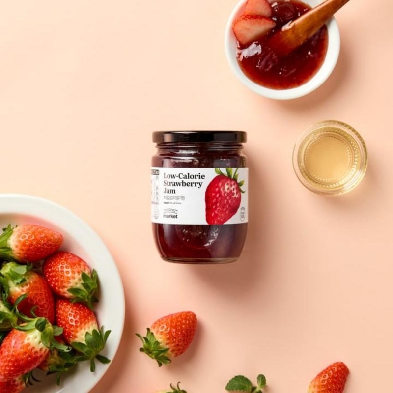 Low-sugar strawberry jam, allulose jam, low-sugar jam, low-calorie 330g /