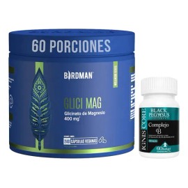 Birdman Glicinato Magnesio 240cáp + Complejo B Black Pegasus