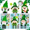 HOWAF 24pcs Make A St Patrick's Gnome Face Stickers, St.