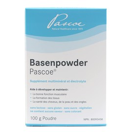 Basenpowder Pascoe – Unflavoured Multimineral powder – Electrolyte – made with Calcium, Magnesium, Zinc, Potassium Bicarbonate, Sodium bicarbonate, & Sodium phosphate dibasic dihydrate – Mix into your water, shake, or smoothie – 100 g powder - Vegan, Mad
