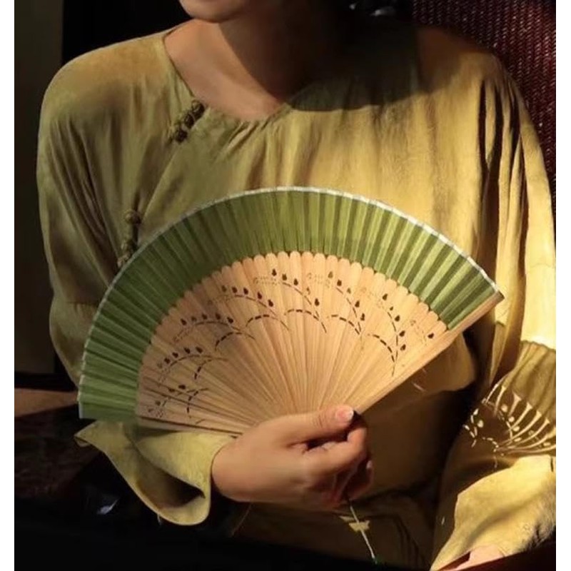 Sarkovos Redis Bamboo Fan, Unisex, Japanese Style Accessories, Stylish, High