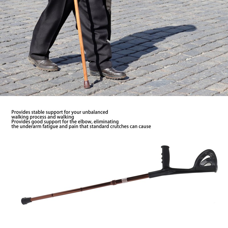 Foldable Walking Cane Stick Evenly Distributed Weight Forearm Folding Adjusting