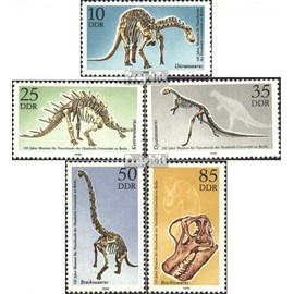 DDR 3324-3328 (complete.issue) fine used/cancelled 1990 Dinosaur (Stamps for collectors) Amphibians/reptiles/dinosaurs