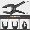 EMART 6 Pack Heavy Duty Muslin Spring Clamps, 6 inch