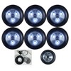 6 PACK OF LONG HAUL CLEAR/CLEAR CLEAR/WHITE LED 2" ROUND