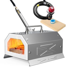 Nelyrho Blacksmith Forge Starter Kit, Made of Stainless Steel, with 30PSl Requlator,for Blacksmithing and Knife Making Equipment Forging Melting Casting (Single Burner)