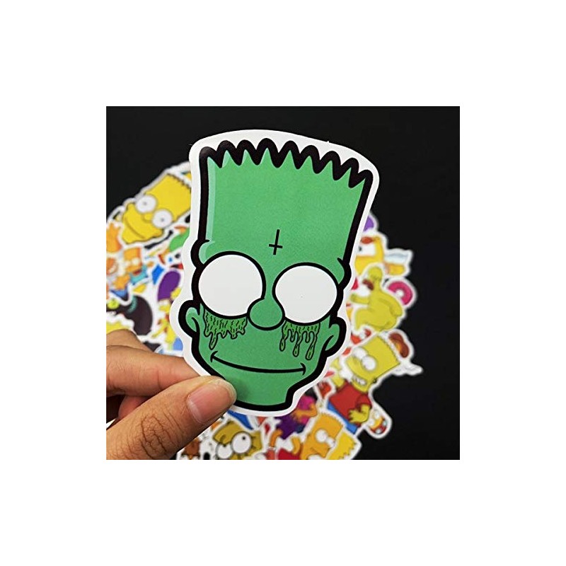US-Style 50-Piece The Simpsons Stickers - Waterproof Decals for Cars