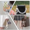 SMUOBT 2Pcs Cute Keychain Bow Keychain for Women, Pearl Bow
