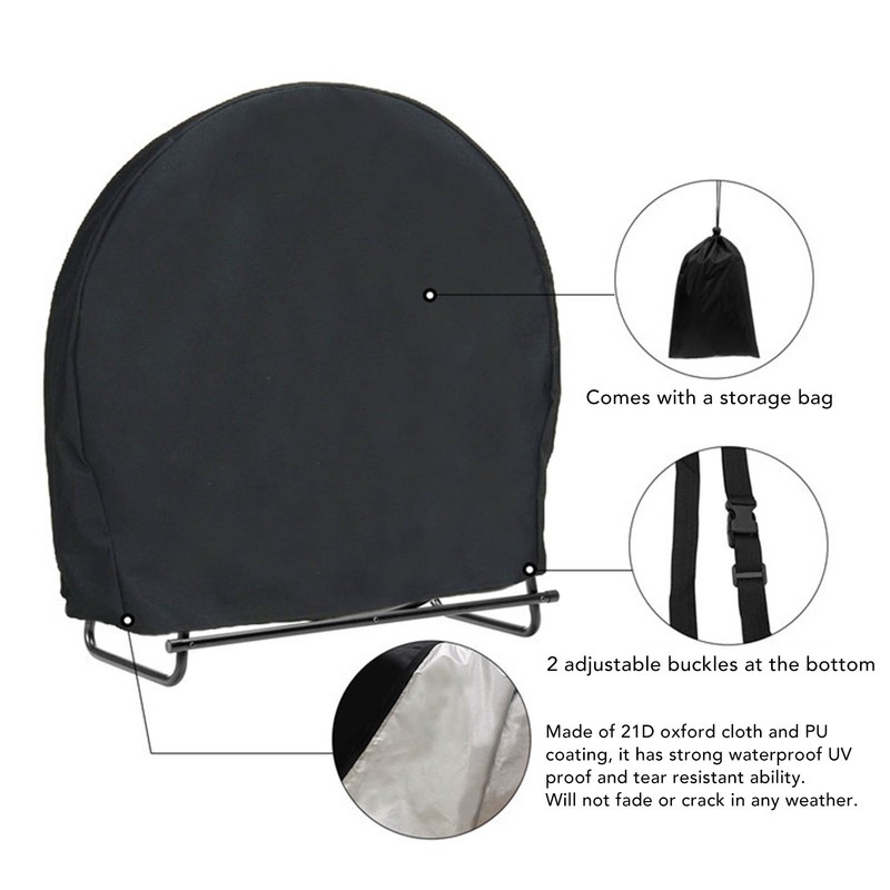 Firewood Cover Round Log Hoop Cover 210D Oxford Colth Water
