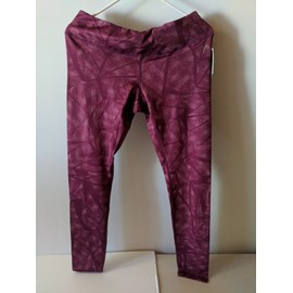 HEAD Women Yoga Workout Sz S HEAD PURPLE pattern LEGGING FITNESS YOGA PANTS #406