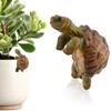 Turtle Statue Tortoise Figurine Plant Pot Hanger, Mini Climbing Turtle