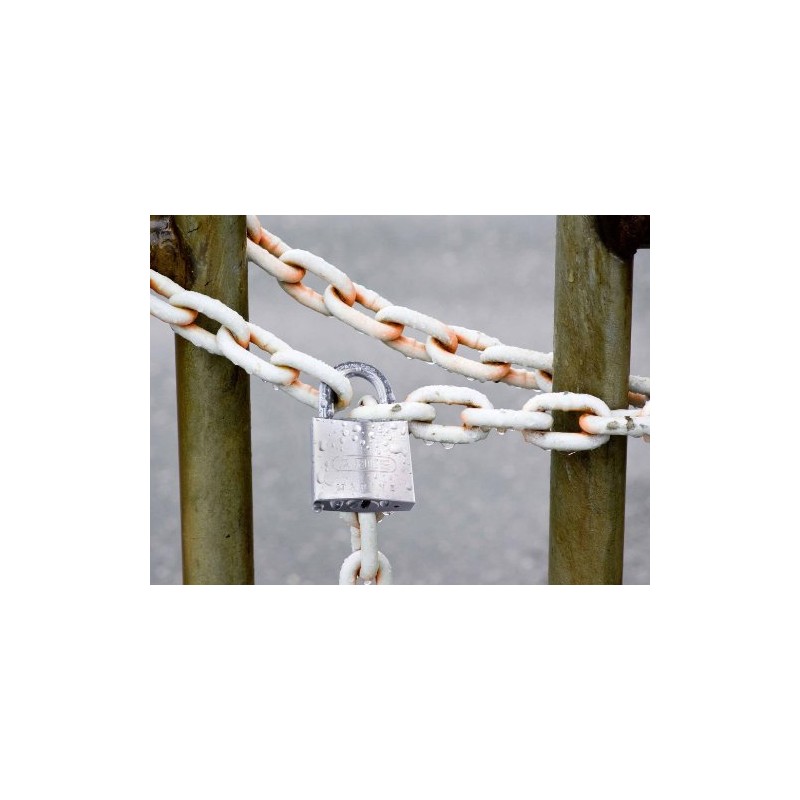 ABUS 28636 Stainless Steel Shackle Brass Padlock with 7341 Reversible