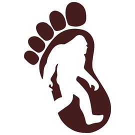 Bigfoot Footprint Sasquatch Track Vinyl Cutout Sticker Rub On Decal 2.15-by-3.25 Inches (Blue)