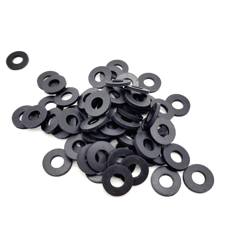 1/4" ID Rubber Flat Washers 1/2" OD x 1/16" Thick