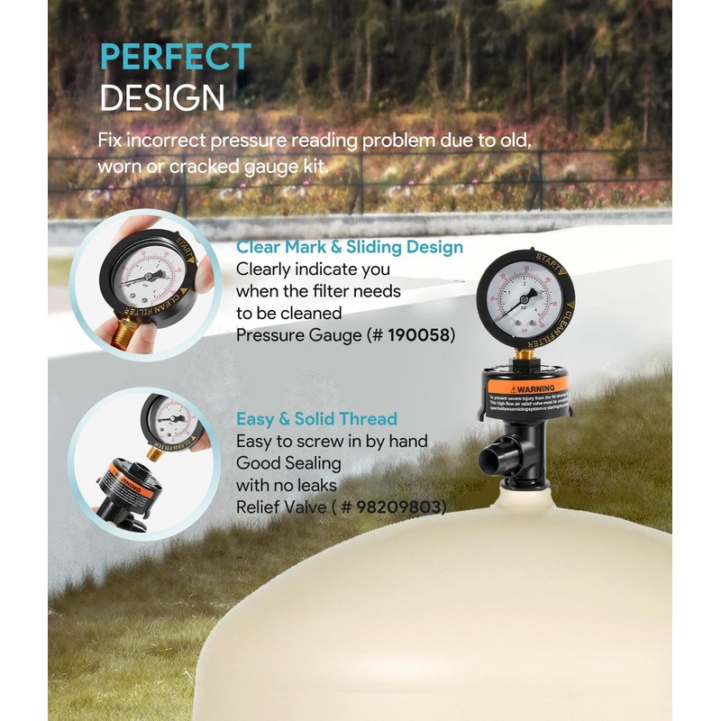sixcow 98209800 High Flow Manual Air Relief Valve with Pressure