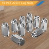 Lusperi Acorn Lug Nuts,1/2"-20 Thread,for Trailer Wheels,1.58" Tall 60 Degree