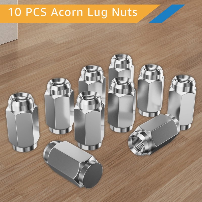 Lusperi Acorn Lug Nuts,1/2"-20 Thread,for Trailer Wheels,1.58" Tall 60 Degree