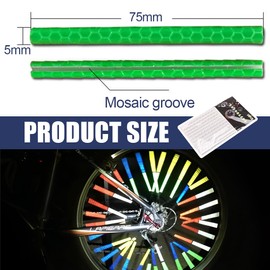 Pack of 72 Bicycle Spoke Reflectors, Colourful Spoke Reflectors, Road Bike Reflectors, Spoke Reflectors, Wheel Reflectors, Spoke Reflectors for Common Spoke Wheels, Bicycle Spoke Reflectors