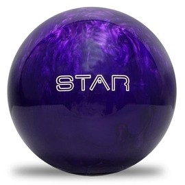 ELITE Star Polyester Bowling Ball - Customizable with Basic Drilling & Engraving Options - Great for Spare Shooting, League, Straight Bowlers - Beginner Entry Level (Purple Pearl, 13 lbs)