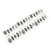 30Pcs Gothic Almond Press on Nails, Black Swirl Butterfly Moon