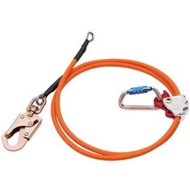 KINGTLE Steel Wire Core Flip Line Kit 1/2" X8ft Arborist Equipment,Adjustable Lanyard Steel Core Tree Climbing Positioning Lanyard for Fall Protection Climbers Tree Climbers,Low Stretch Cut Resistant