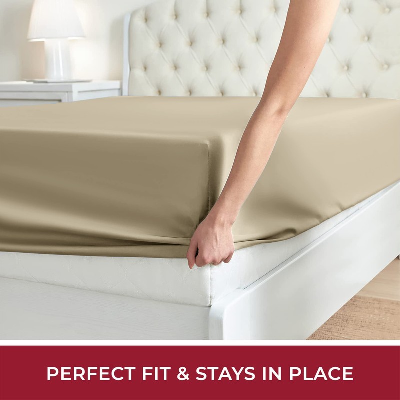 Moonlight Bedding Fitted Sheet 40 Cm Extra Deep Pocket Bed