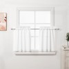 ZWARMY 2Pcs 24inch White Kitchen Tier Curtains for Windows,Semi Light