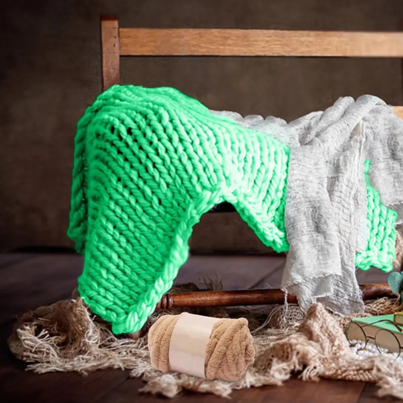 Thick Chunky Yarn Weight Yarn Soft Giant Wool Yarn Green