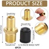 Pack of 4 1/4 Inch NPT Air Compressor Valve, Brass