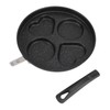 Egg Frying Pan 4 Cups Stick Proof Even Heating Iron