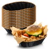 Yalikop 12 Pack Oval Poly Wicker Basket 9 x 6
