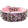 haoyueer Spiked Leather Dog Collar Bullet Rivets Studded 2 Inch