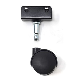 Design61 Universal Furniture Castors with U-Mount 19 mm Swivel Castors Wheels Plate Shoes with Pin Pack of 4
